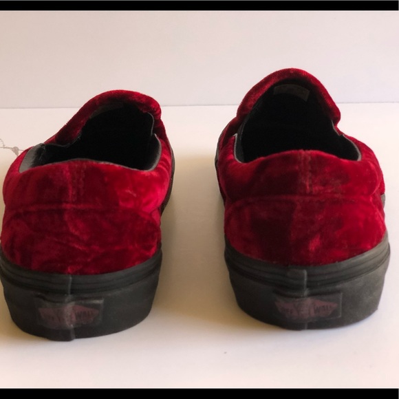 Vans Classic Slip-on (Velvet) Oxblood/Black - Picture 4 of 5